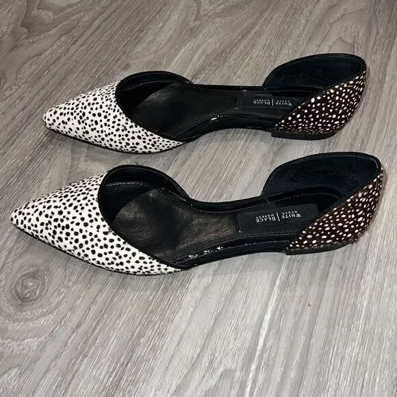 WHBM 'Cosima' Spotted Cow Hair Flats Size 7 - Picture 3 of 6